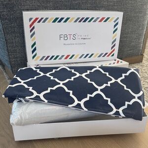 Navy and White set of 4 outdoor pillows